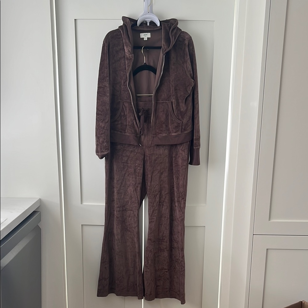 CLEARANCE Aerie Faux Velour Brown Women's Jumpsuit
